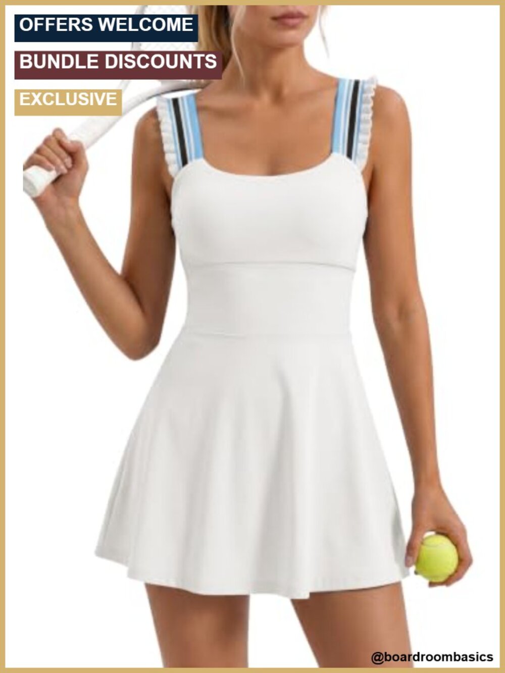 Tennis Dress with Built in Bra Shorts Athletic Golf Outfit Active Romper